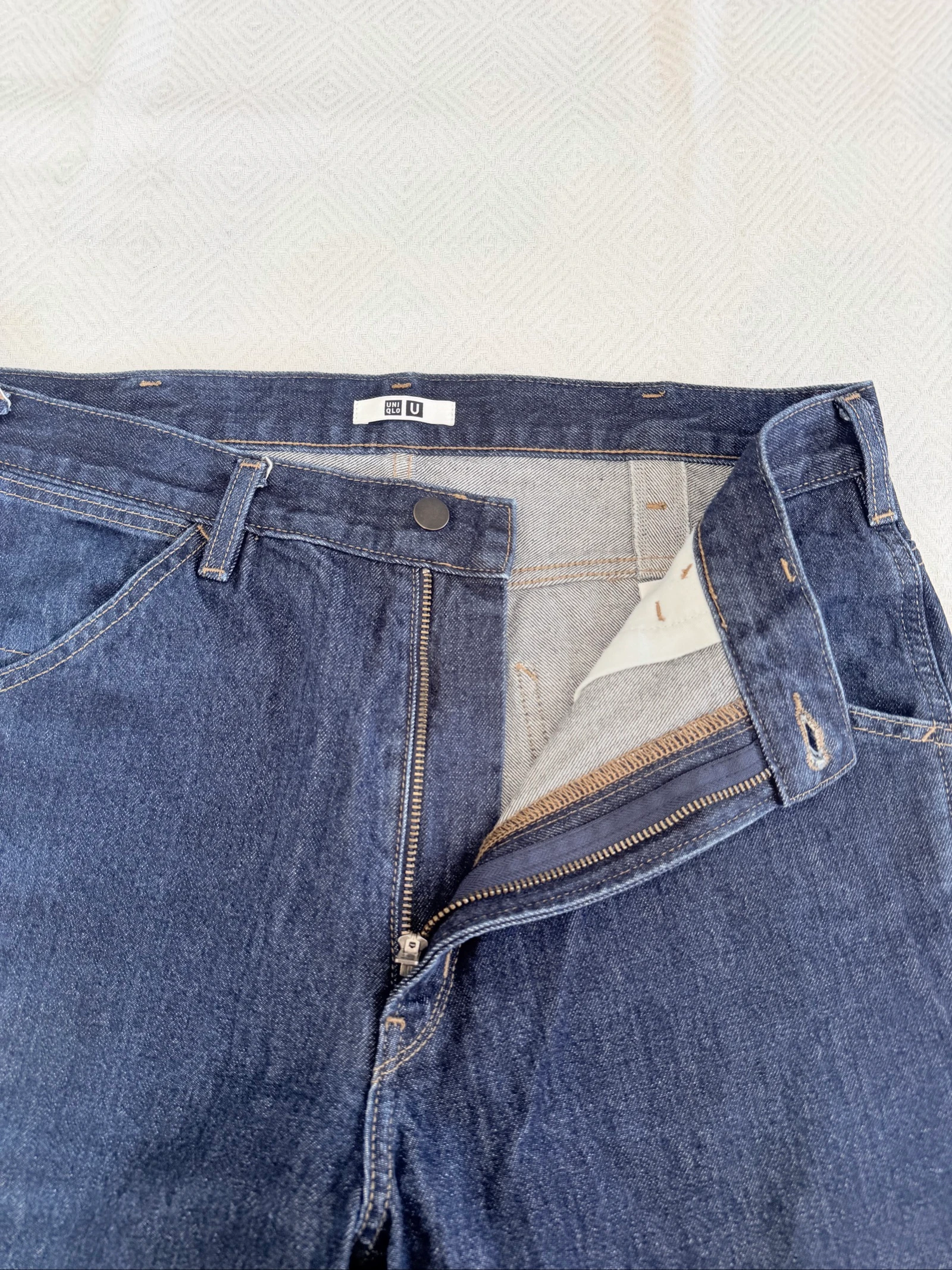 Jeans azul rodado cintura alta tamanho 44 – photo 5